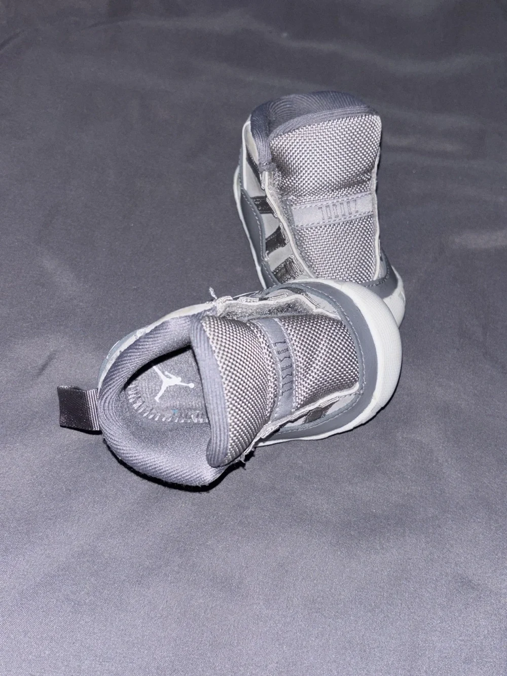Jordan Toddler Grey and White Slip-On Sneakers